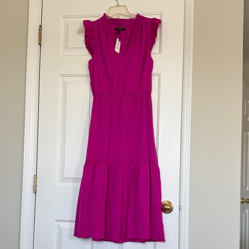 Elegant Pink Ruffle Dress